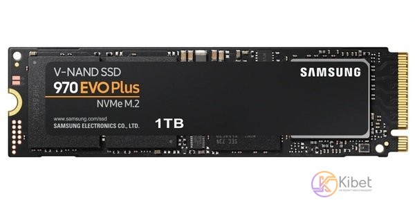 Твердотельный накопитель M.2 1Tb, Samsung 970 Evo Plus, PCI-E 3.0 x4, MLC 3-bit,
