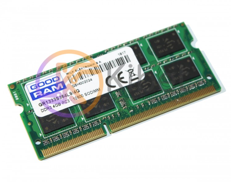 Модуль памяти SO-DIMM, DDR3, 4Gb, 1333 MHz, Goodram, 1.5V (GR1333S364L9 4G)