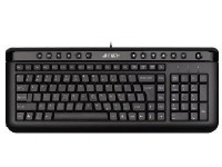 Клавиатура A4Tech KL-40-R Black, USB, X-slim, мультимедийная, лазерная гравировк