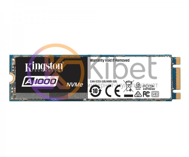 Твердотельный накопитель M.2 960Gb, Kingston A1000, PCI-E 2x, TLC 3D NAND, 1500
