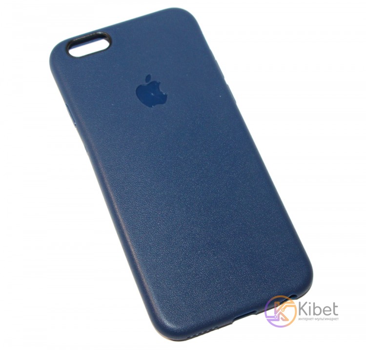 Накладка силиконовая для смартфона Apple iPhone 6, прорезиненная, под кожу, Blue