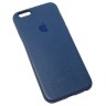 Накладка силиконовая для смартфона Apple iPhone 6, прорезиненная, под кожу, Blue