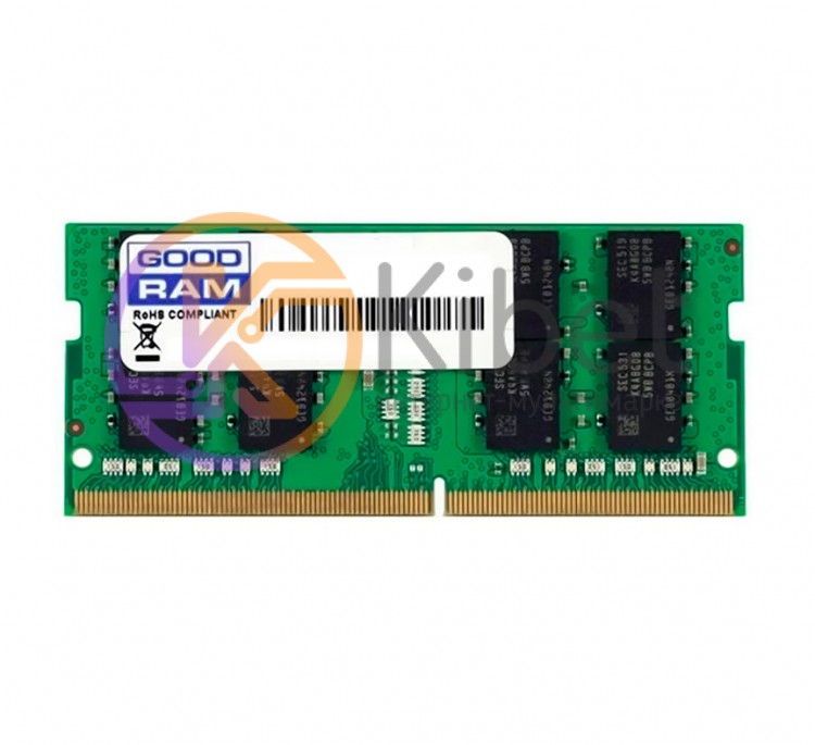 Модуль памяти SO-DIMM, DDR4, 4Gb, 2666 MHz, Goodram, 1.2V, CL19 (GR2666S464L19S