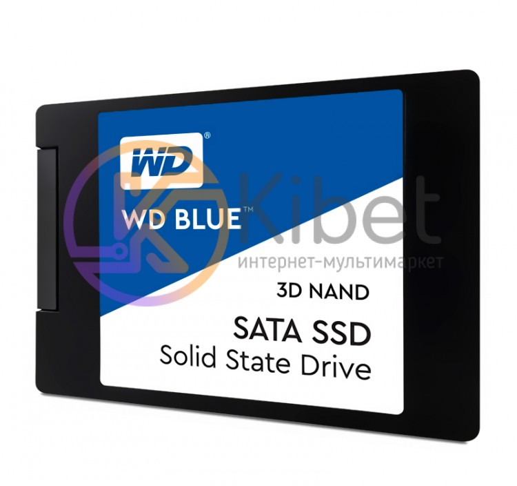 Твердотельный накопитель 500Gb, Western Digital Blue, SATA3, 2.5', TLC 3D V-NAND