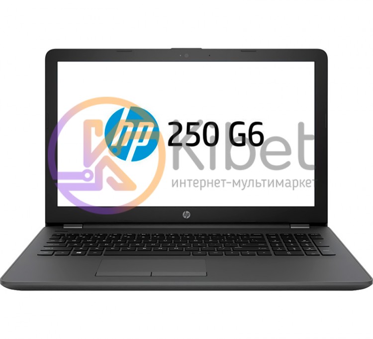 Ноутбук 15' HP 250 G6 (4LT06EA) Dark Ash 15.6', матовый LED HD (1366x768), Intel