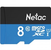 Карта памяти microSDHC, 8Gb, Class10 UHS-I, Netac P500, без адаптера (NT02P500ST