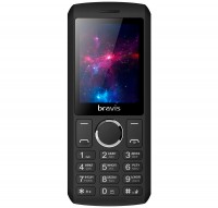Мобильный телефон Bravis C242 Slim Dual Sim Black, 2 Sim, 2.44' (240x320), Micro