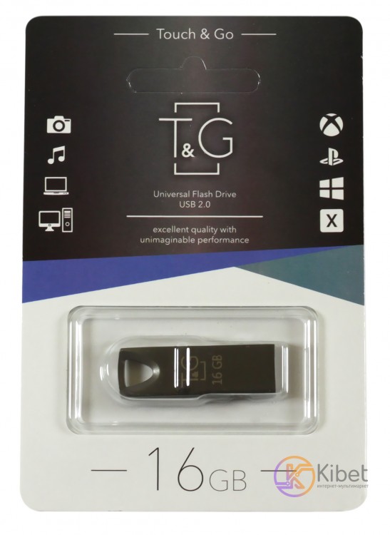 USB Флеш накопитель 16Gb T G 117 Metal series Black (TG117BK-16G)