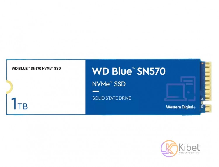 Твердотельный накопитель M.2 1Tb, Western Digital Blue SN570, PCI-E 4x, 3D TLC,