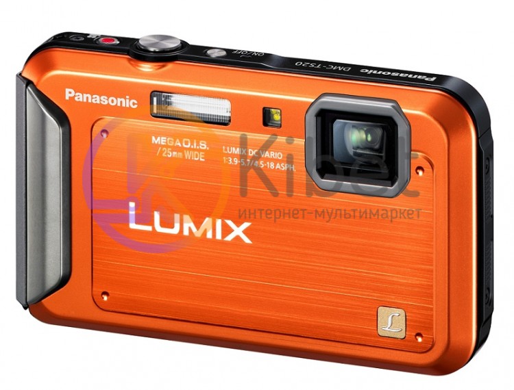 Фотоаппарат Panasonic Lumix DMC-TS20D Orange, 1 2.33', 16.1Mpx, LCD 2.7', зум оп