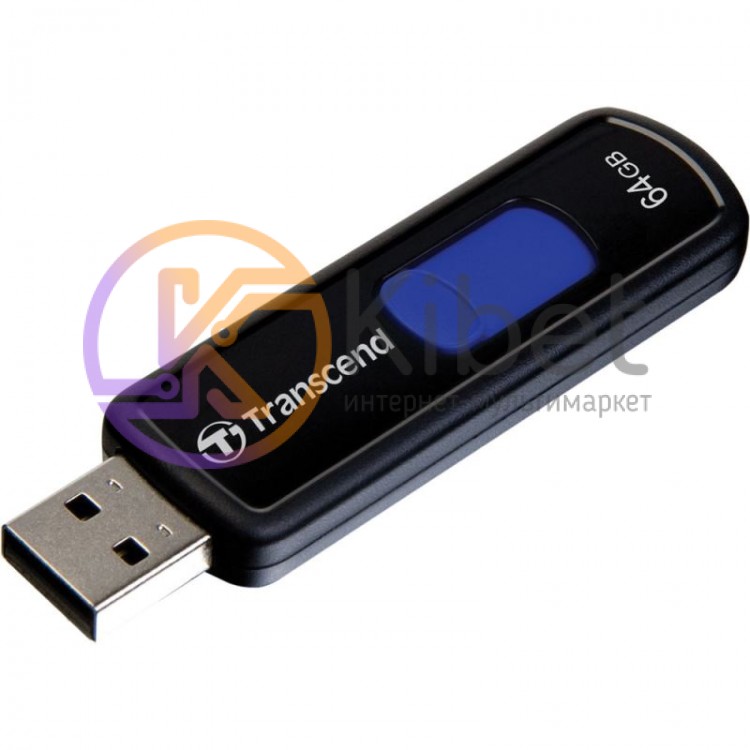 USB Флеш накопитель 64Gb Transcend JetFlash 500 Black, TS64GJF500