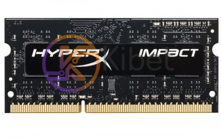 Модуль памяти SO-DIMM, DDR3, 4Gb, 1866 MHz, Kingston HyperX Impact, 1.35V, CL11