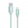 Кабель USB - Lightning 1 м ColorWay Mint, 2.1A (CW-CBUL004-MT)