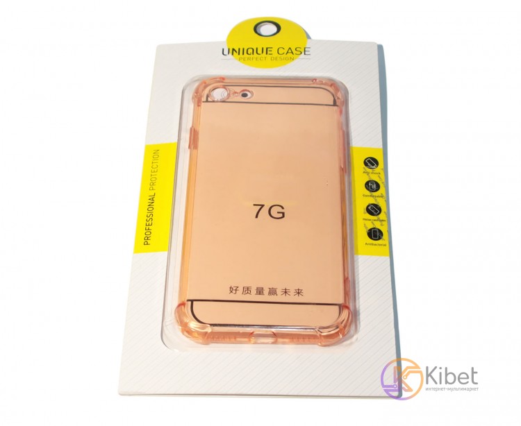 Накладка силиконовая Unique Case for Apple iPhone 7 7s, orange, усиленная защи