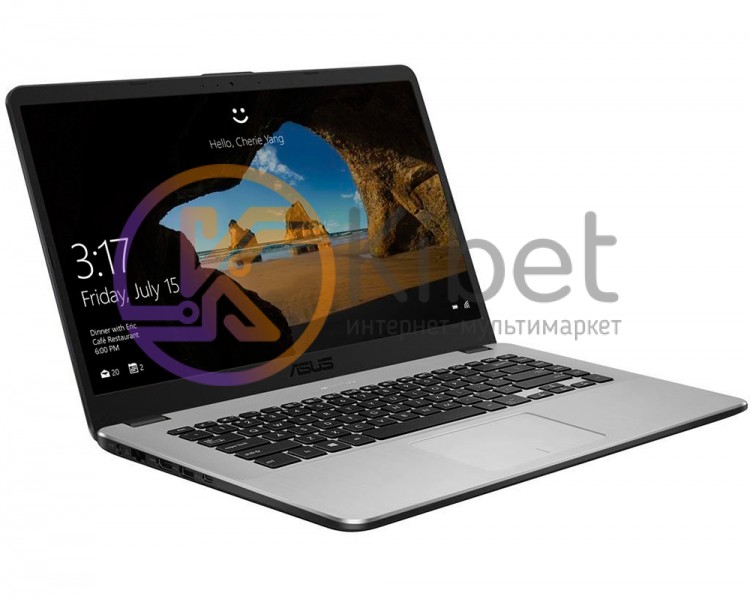 Ноутбук 15' Asus X505ZA-BQ035 Grey, 15.6' матовый LED FullHD (1920x1080) IPS, AM