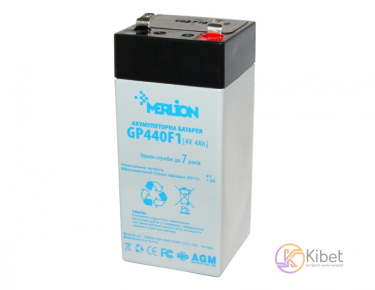 Батарея для ИБП 4В 4Ач Merlion, GP44F1, ШхДхВ 47х47x100