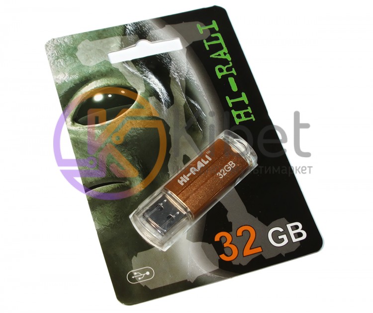 USB Флеш накопитель 32Gb Hi-Rali Corsair series Bronze, HI-32GBCORBR