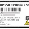 Твердотельный накопитель M.2 500Gb, HP EX900, PCI-E 3.0 x4, 3D TLC, 2000 1400 MB