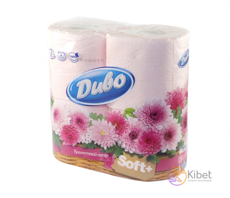 Туалетная бумага Диво, Розовая 4 рулона