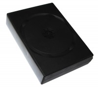 Box DVD CD (13.5 мм х 19 мм) на 12 дисков, 39 mm, Black, 1 шт