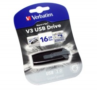 USB 3.0 Флеш накопитель 16Gb Verbatim SuperSpeed V3 Grey 49172