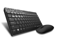 Комплект беспроводной Rapoo 8000M, Black, Optical, Bluetooth, клавиатура+мышь