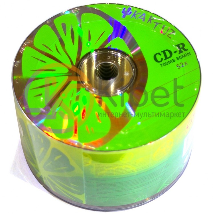 Диск CD-R 50 Kaktuz, 700Mb, 52x, Bulk Box