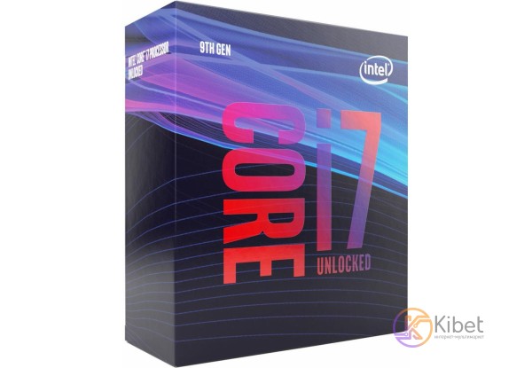 Процессор Intel Core i7 (LGA1151) i7-9700KF, Box, 8x3,6 GHz (Turbo Boost 4,9 GHz