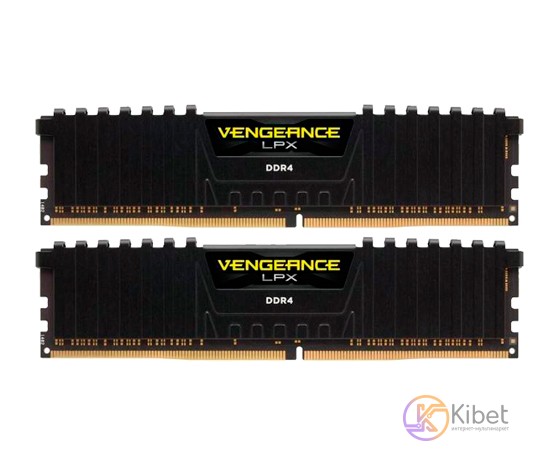 Модуль памяти 4Gb x 2 (8Gb Kit) DDR4, 2666 MHz, Corsair Vengeance LPX Black, 16-