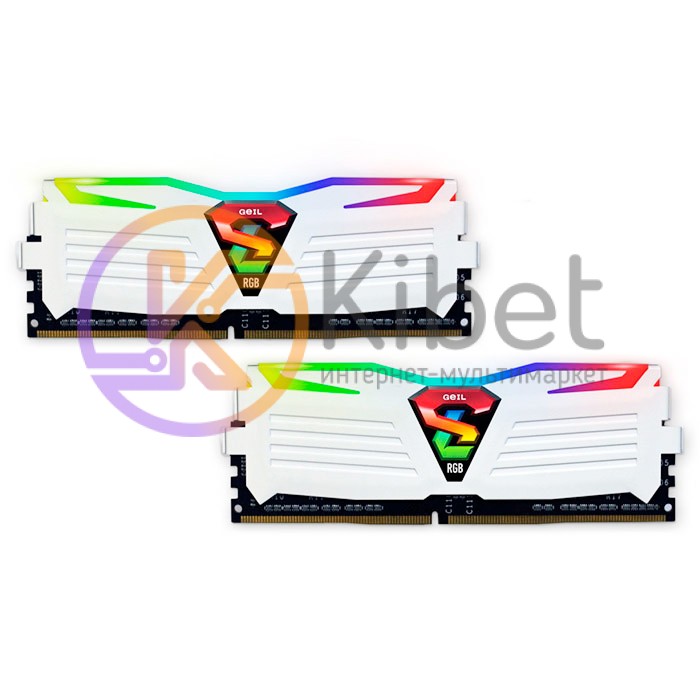 Модуль памяти 8Gb x 2 (16Gb Kit) DDR4, 2400 MHz, Geil Super Luce RGB Lite, White