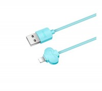Кабель USB - Lightning, Hoco Butterfly, 1 m, Sky Blue, (X18)