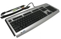 Клавиатура A4tech KLS-23MU-R X-slim PS 2, доп.USB и разъём д микр. и наушников,