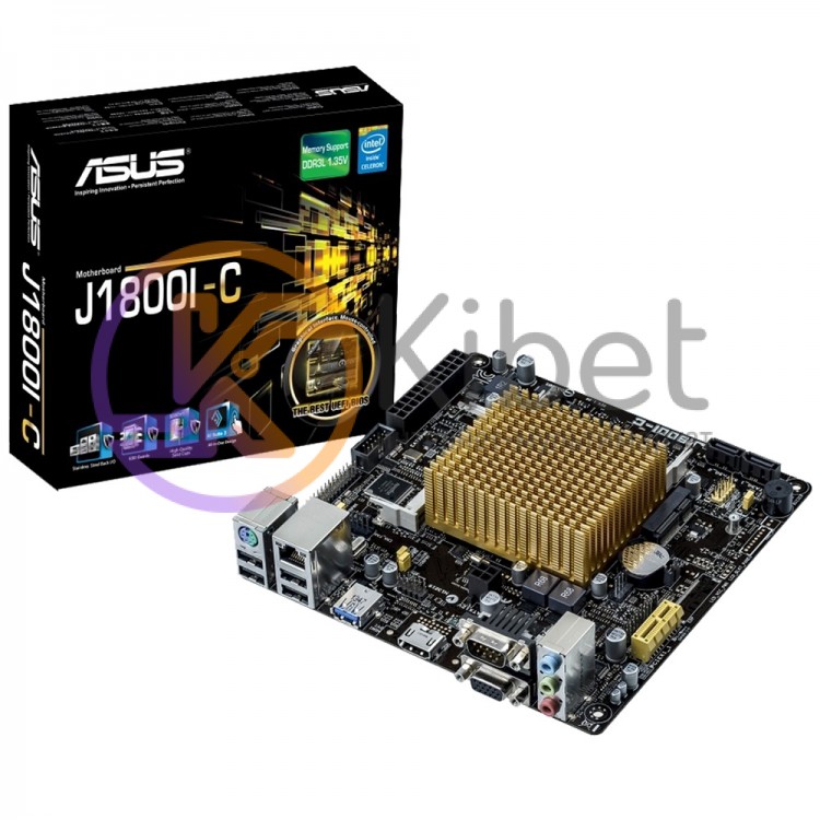 Материнская плата с процессором Asus J1800I-C, Celeron J1800 (2x2.4GHz), 2xDDR3