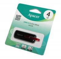USB Флеш накопитель 4Gb Apacer AH326 Black, AP4GAH326B-1