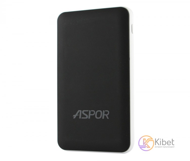 Универсальная мобильная батарея 9000 mAh, Aspor A322 Soft Touch (2.1A, 2USB) Bla