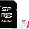Карта памяти microSDXC, 64Gb, Class10 UHS-I A1 V10 Silicon Power Elite Color + S