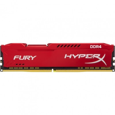 Модуль памяти 8Gb DDR4, 2400 MHz, Kingston HyperX Fury, Red, 15-15-15, 1.2V, с р