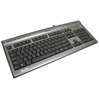 Клавиатура A4Tech KL-7MUU-R Black Silver, USB, мультимедийная, USB2.0 x 1, Audio