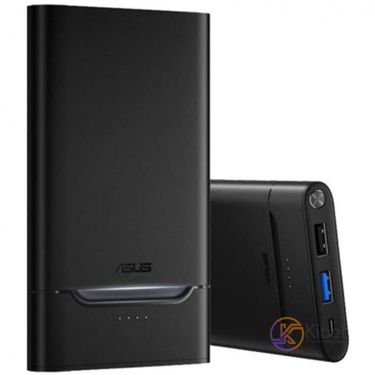 Универсальная мобильная батарея 10000 mAh, Asus Zen, Black, 2xUSB, QC3.0 (90AC03