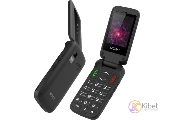 Мобильный телефон Nomi I2400 Black, 2 Sim, 2.4' (320x240) TFT, MediaTek MT6261D,