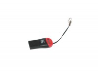 Card Reader внешний Black Red, Polybag microSD USB 2.0 ОЕМ