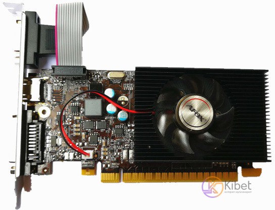 Видеокарта GeForce GT730, AFOX, 2Gb GDDR3, 128-bit, VGA DVI HDMI, 954 1333 MHz,