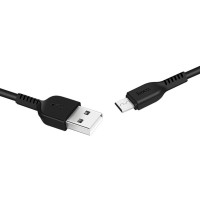 Кабель USB - microUSB, Hoco Flash charged, Black, 1 м (X20)