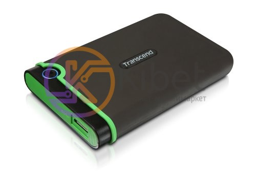 Внешний жесткий диск 2Tb Transcend StoreJet 25M3B, Black Green, 2.5', USB 3.0 (T