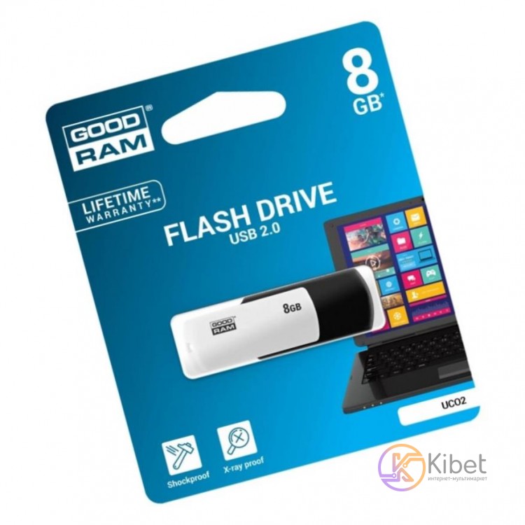USB Флеш накопитель 8Gb Goodram Colour Mix Black-White 16 9Mbps UCO2-0080KWR