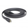 Кабель HDMI - HDMI 1 м Cablexpert Black, V1.4, позолоченные коннекторы, плоский