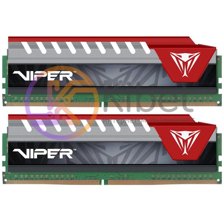 Модуль памяти 16Gb x 2 (32Gb Kit) DDR4, 2800 MHz, Patriot Viper Elite, Grey Red,