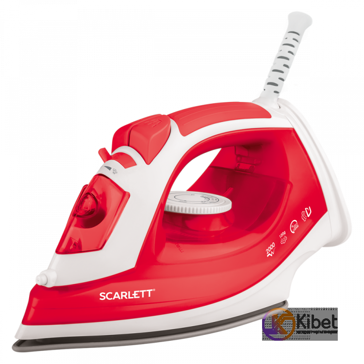 Утюг Scarlett SC-SI30P15 Red, 2000W, разбрызгивание воды, вертикальное отпариван
