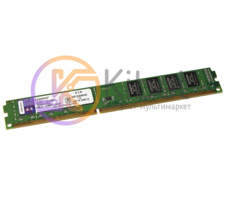 Модуль памяти 4Gb DDR3, 1333 MHz (PC-10600), Kingston, 9-9-9-24 (KVR1333D3N9 4G)