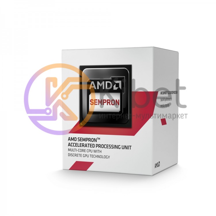 Процессор AMD (AM1) Sempron 2650, Box, 2x1,45 GHz, Radeon R3 (400 MHz), L2 1Mb,